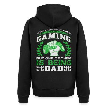 Idée cadeau joueur gamer player - Veste à capuche bio Premium Unisexe - noir - Dos - Nico (187cm)