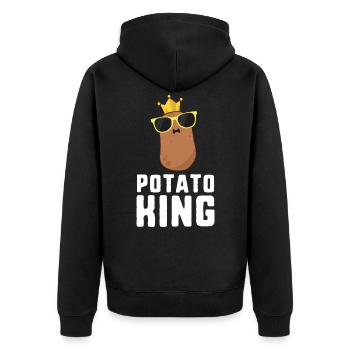 Pommes de terre king shirt pommes de terre pour hommes garçons - Veste à capuche bio Premium Unisexe - noir - Dos - Nico (187cm)