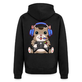 Gamer Gamer Funny DNA - Veste à capuche bio Premium Unisexe - noir - Dos - Nico (187cm)