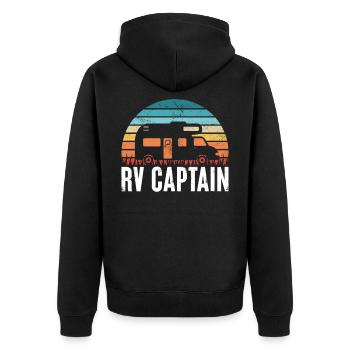 Rétro RV Captain Gift pour motorhome fan - Veste à capuche bio Premium Unisexe - noir - Dos - Nico (187cm)