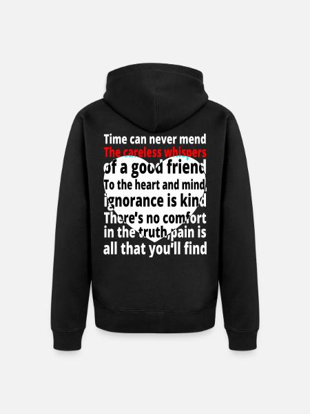 Careless Whispers George Forever - Premium økologisk unisex-hættejakke - sort