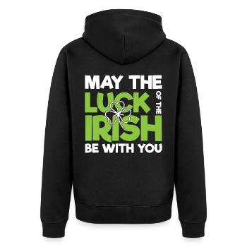 Irlande - Veste à capuche bio Premium Unisexe - noir - Dos - Nico (187cm)