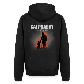 Call of Daddy Design - Veste à capuche bio Premium Unisexe - noir - Dos - Nico (187cm)