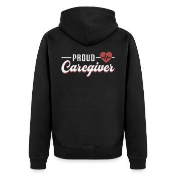 Nurse Care Nurse Geriatric Nurse Gift - Unisex Premium Organic Zip Hoodie - black - Back - Nico (187cm)