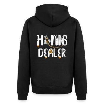 Miel Dealer - Veste à capuche bio Premium Unisexe - noir - Dos - Nico (187cm)