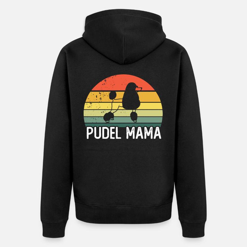 Pudel Mama - Veste à capuche bio Premium Unisexe - noir