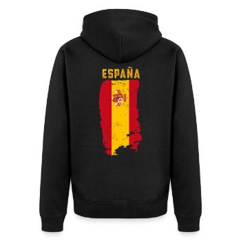 España Vintage drapeau espagnol pour les amoureux de l’Espagne - Veste à capuche bio Premium Unisexe - noir - Dos - Nico (187cm)