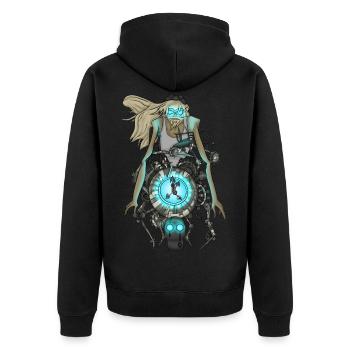Ondoyance - Nox OAV - Veste à capuche bio Premium Unisexe - noir - Dos - Nico (187cm)