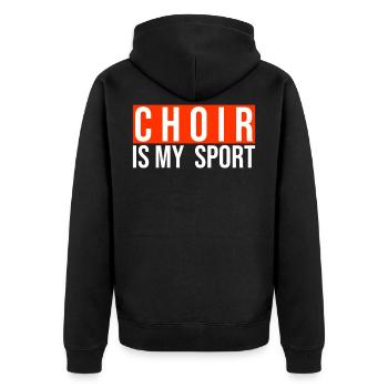 Chorleiter Musik Lustiger Musiklehrer Maestro - Unisex Premium Bio Zip Hoodie - Schwarz - Hinten - Nico (187cm)