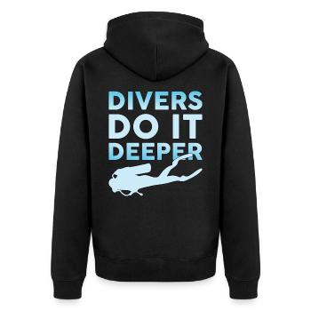 Plongée Plongée Plongée Diving mer eau Dive cadeau - Veste à capuche bio Premium Unisexe - noir - Dos - Nico (187cm)