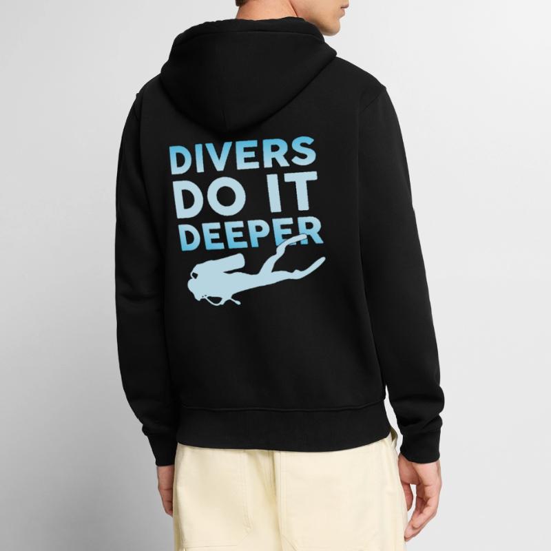 Plongée Plongée Plongée Diving mer eau Dive cadeau Veste à capuche bio Premium Unisexe