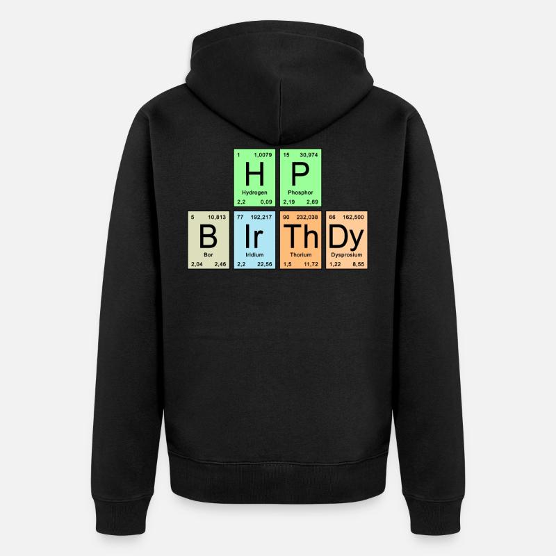 HP BIrThDy - Joyeux Anniversaire - Veste à capuche bio Premium Unisexe - noir