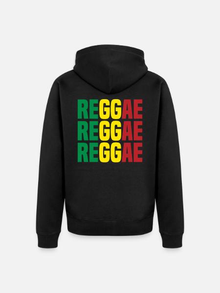 reggae - Unisex Premium Organic Zip Hoodie - black