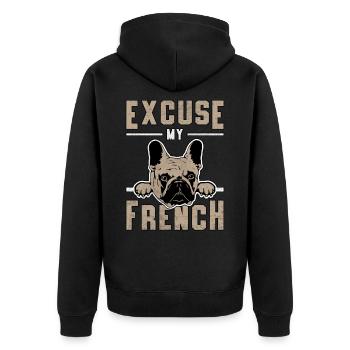 Chien chien chien de chien vintage cadeau - Veste à capuche bio Premium Unisexe - noir - Dos - Nico (187cm)