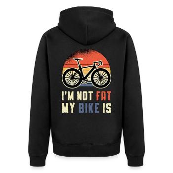 Fat Bike Fatbike Vélo Vélo Vélo VTT cadeau - Veste à capuche bio Premium Unisexe - noir - Dos - Nico (187cm)