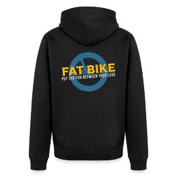 Fat Bike Fatbike Bike Vélo Vélo VTT Cadeau - Veste à capuche bio Premium Unisexe - noir - Dos - Nico (187cm)