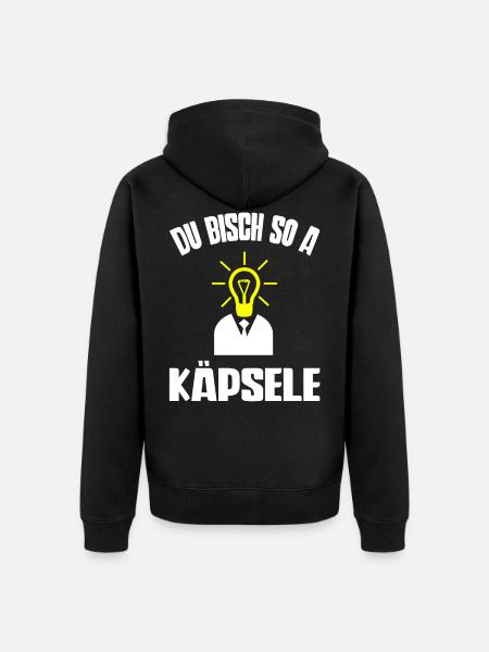 Käpsele Spruch Glühbirne Lustiges Geschenk T-Shirt - Unisex Premium Bio Zip Hoodie - Schwarz