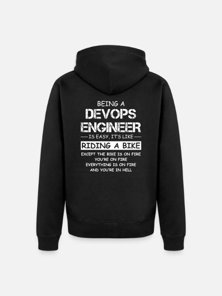 Devops Engineers! - Unisex Premium Bio Zip Hoodie - Schwarz
