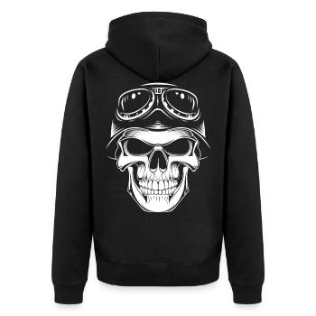 Skull Rider - Veste à capuche bio Premium Unisexe - noir - Dos - Nico (187cm)