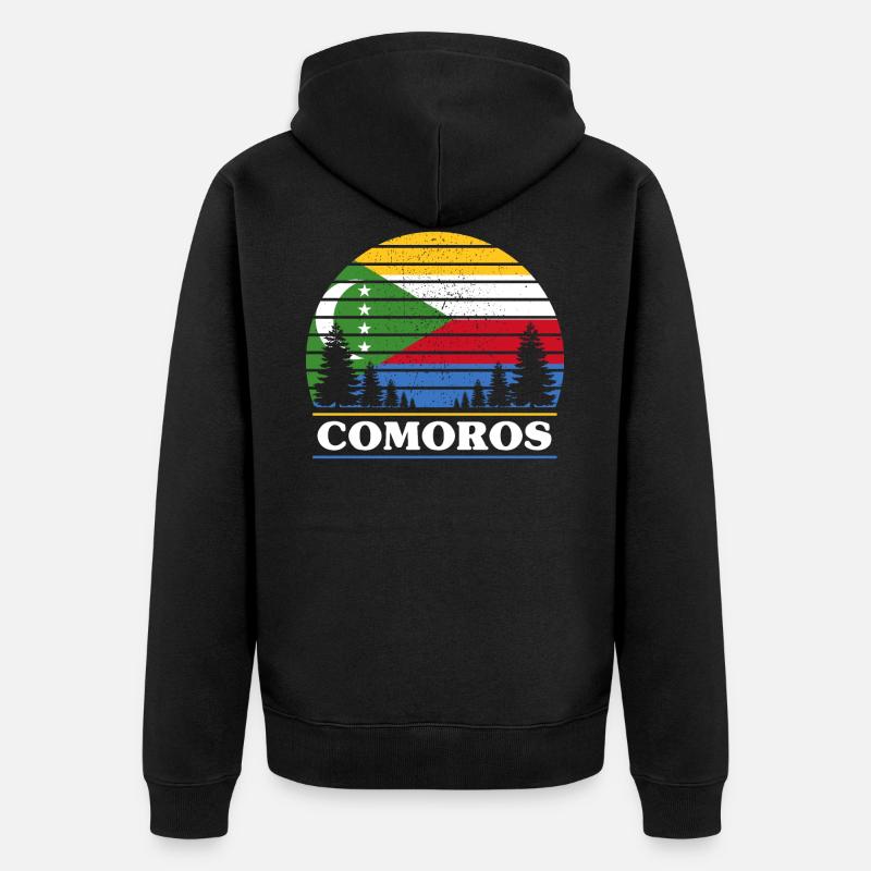 Comores - Veste à capuche bio Premium Unisexe - noir
