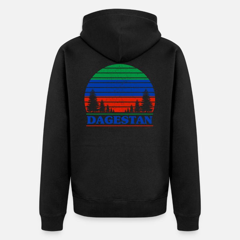 Daguestan - Veste à capuche bio Premium Unisexe - noir