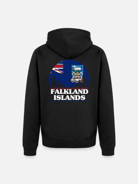 Falkland Islands - Unisex Premium Organic Zip Hoodie - black