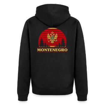 Monténégro - Veste à capuche bio Premium Unisexe - noir - Dos - Nico (187cm)