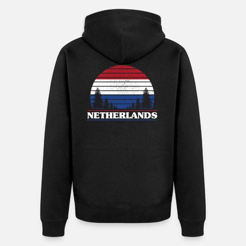 Pays-Bas - Veste à capuche bio Premium Unisexe - noir