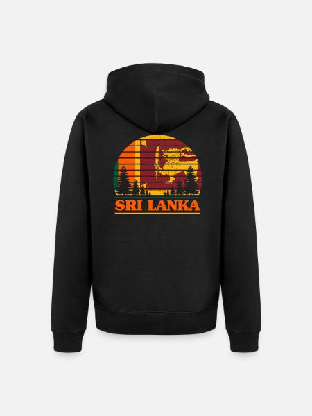 Sri Lanka - Unisex Premium Organic Zip Hoodie - black