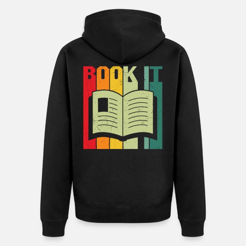 Book it reading book lover - Veste à capuche bio Premium Unisexe - noir