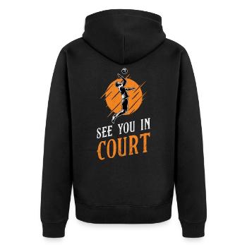 Volley-ball Volleyball Sport Beach Cadeau - Veste à capuche bio Premium Unisexe - noir - Dos - Nico (187cm)
