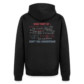 Lustige Komplexe Gleichung Mathematiklehrer - Unisex Premium Bio Zip Hoodie - Schwarz - Hinten - Nico (187cm)