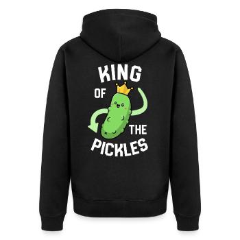 King Of The Pickles Enfants Garçons Hommes Drôle Végétalien - Veste à capuche bio Premium Unisexe - noir - Dos - Nico (187cm)