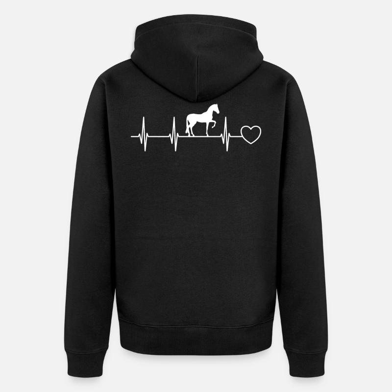 Coeur de cheval Coeur - Veste à capuche bio Premium Unisexe - noir
