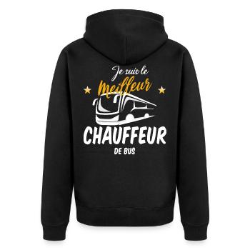 Meilleur chauffeur de bus - Veste à capuche bio Premium Unisexe - noir - Dos - Nico (187cm)