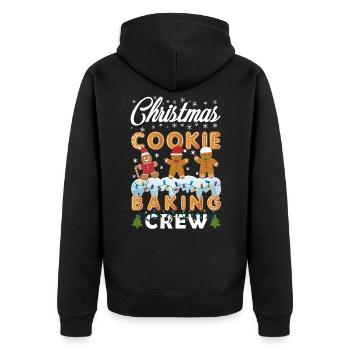 Christmas Lights Christmas Cookie Baking Crew - Unisex Premium Bio Zip Hoodie - Schwarz - Hinten - Nico (187cm)