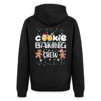 Christmas Lights Christmas Cookie Baking Crew - Unisex Premium Bio Zip Hoodie - Schwarz - Hinten - Nico (187cm)