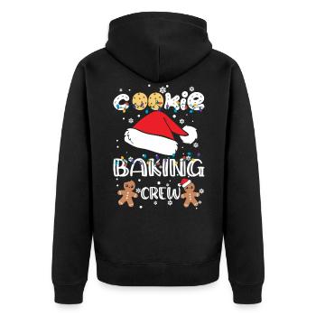 Christmas Lights Christmas Cookie Baking Crew - Unisex Premium Bio Zip Hoodie - Schwarz - Hinten - Nico (187cm)