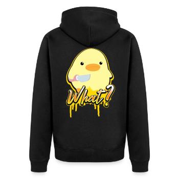 Ce que Ente Mit Messer Duck avec Knife Meme Graffiti - Veste à capuche bio Premium Unisexe - noir - Dos - Nico (187cm)