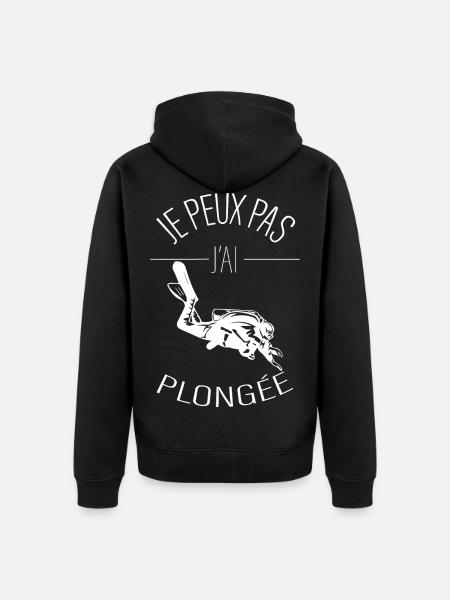 J'peux pas j'ai plongée - Veste à capuche bio Premium Unisexe - noir