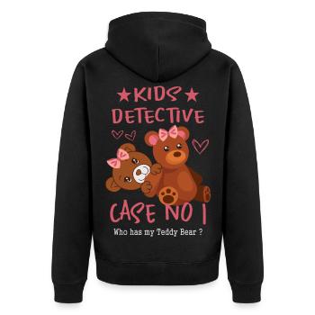 Détective pour enfants - Veste à capuche bio Premium Unisexe - noir - Dos - Nico (187cm)