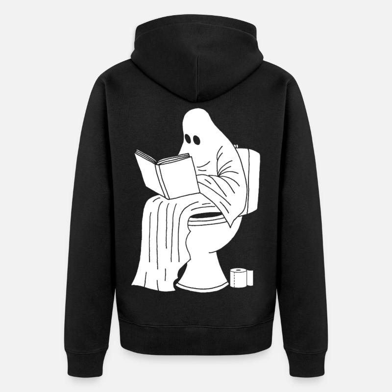 La pause du fantôme - Veste à capuche bio Premium Unisexe - noir