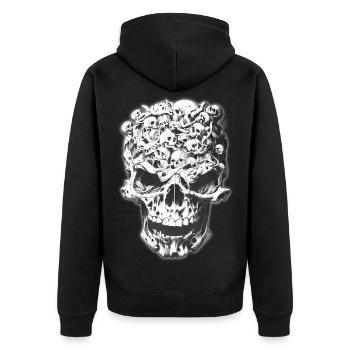 Skull of Skulls - Unisex Premium Organic Zip Hoodie - black - Back - Nico (187cm)