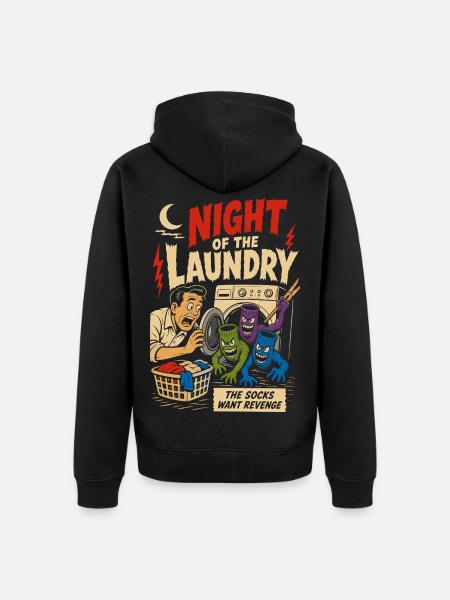 Night of the Revenge Socks - Unisex Premium Organic Zip Hoodie - black