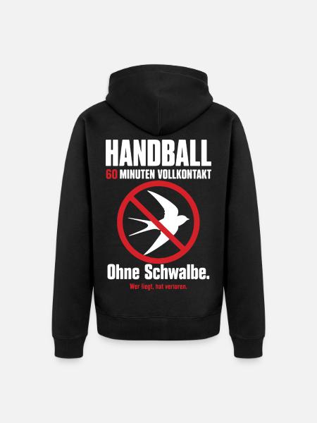 Ohne Schwalbe – Handballer Geschenk - Unisex Premium Bio Zip Hoodie - Schwarz