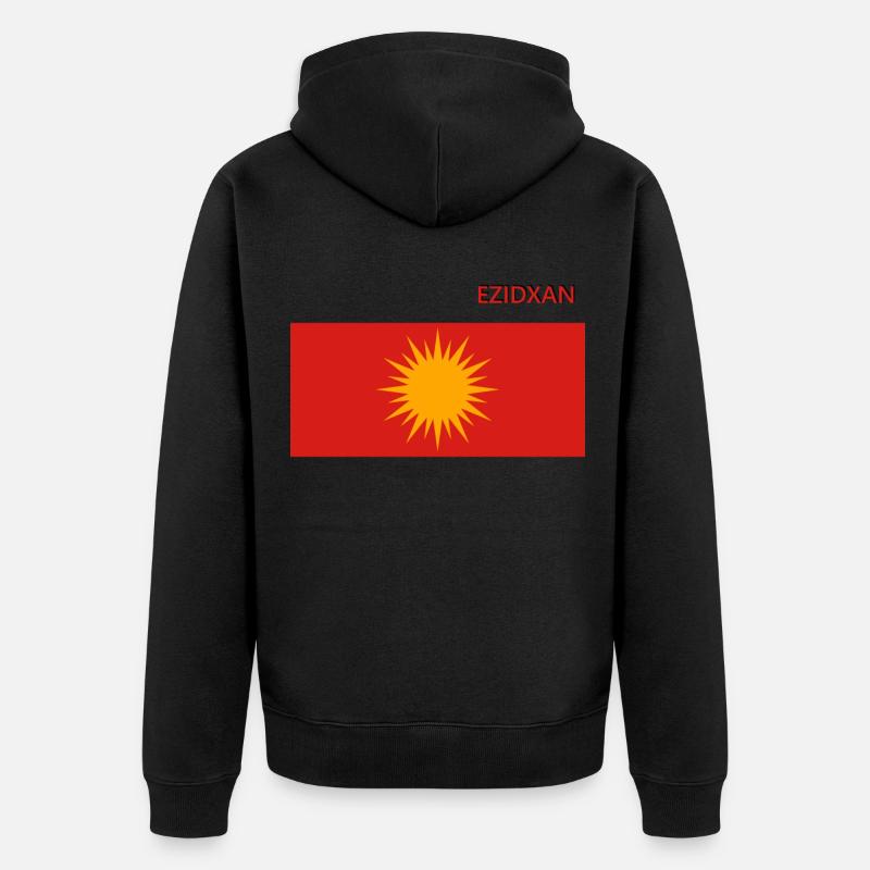 Drapeau ezidxan drapeau ezidi - Veste à capuche bio Premium Unisexe - noir