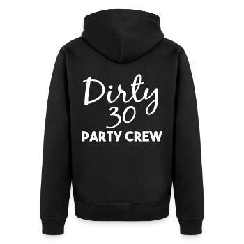 Geburtstag Happy Birthday 30 Jahre Party Geschenk - Unisex Premium Bio Zip Hoodie - Schwarz - Hinten - Nico (187cm)