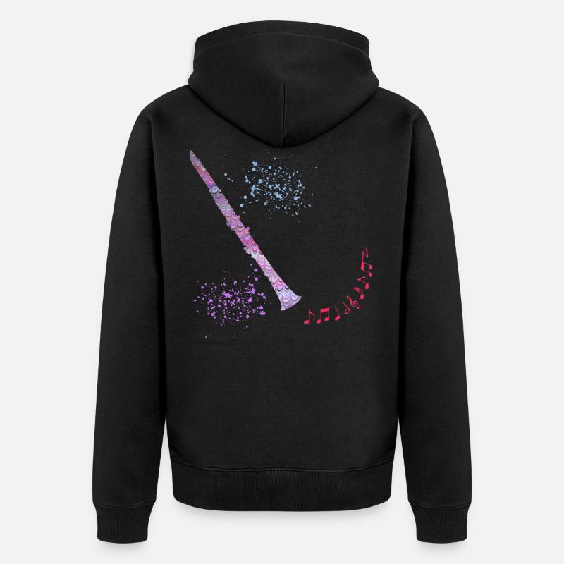 clarinette e 62 - Veste à capuche bio Premium Unisexe - noir