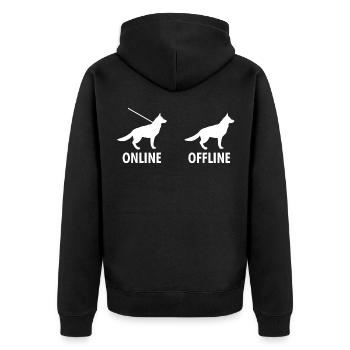 Chiens chiens drôle cadeau chien humain drôle - Veste à capuche bio Premium Unisexe - noir - Dos - Nico (187cm)