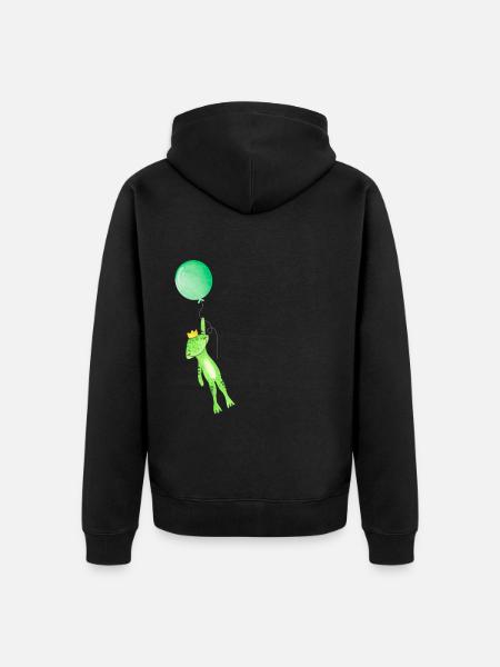Flying Frog - Veste à capuche bio Premium Unisexe - noir
